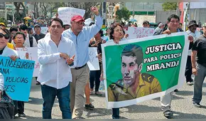 En masiva marcha cuestionan a fiscal por pedir 20 años de cárcel para PNP