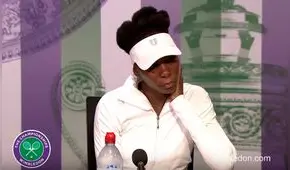 Venus Williams se quiebra durante rueda de prensa al recordar accidente vehicular [VIDEO]