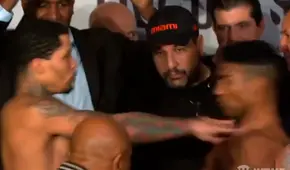 El discípulo de Mayweather llegó tarde al pesaje y desató batalla campal [VIDEO]