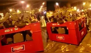 Facebook: Jóvenes se disfrazan de caja de cerveza por Halloween y causan furor en Cusco [VIDEO]