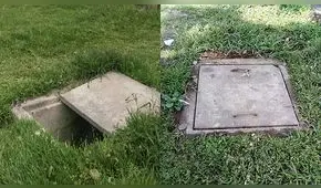 Surquillo: buzón de desagüe fue tapado luego de denuncia