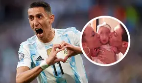 Di María, el protagonista del triunfo de Argentina, y la vez que ganó junto a su hija una batalla más dura