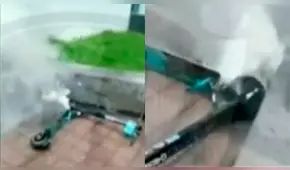 Miraflores: Scooter eléctrico sufre falla técnica por sobrecalentamiento de batería [VIDEO]