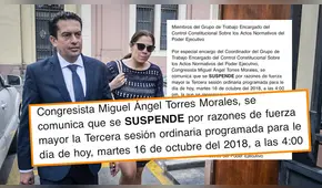 Miguel Torres suspende sesión en el Congreso por “razones de fuerza mayor”