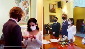 Karina Jordán y Diego Seyfarth contraen matrimonio civil en una íntima ceremonia [VIDEO]