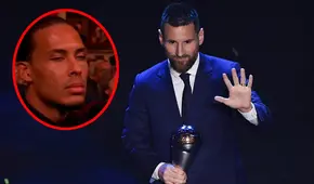 La inesperada reacción de Van Dijk al ver la victoria de Lionel Messi en los premios The Best [VIDEO]