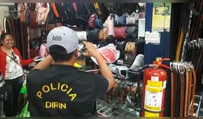 PNP incauta mercadería de conocidas marcas en Mesa Redonda