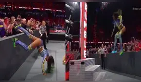 Royal Rumble 2019: Naomi logró salvarse de eliminación con increíble salto desde la baranda