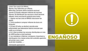 Cronología sobre el brote de difteria en Perú presenta información engañosa