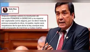 Hija de Benicio Ríos aclara que excongresista se entregó y no fue capturado [VIDEO]