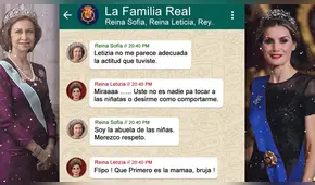 WhatsApp: Reinas Sofía y Letizia 'pelean' en divertido chat parodia