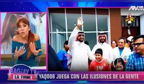 Magaly Medina expone denuncias a Yaqoob Mubarak por no cumplir con ayuda prometida