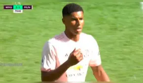 Manchester United vs West Ham: Marcus Rashford descontó con un espectacular taco [VIDEO]