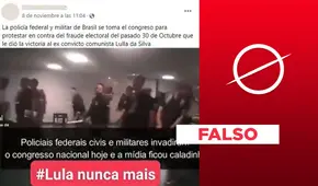 No, video no muestra a policías protestando contra supuesto fraude electoral en Brasil