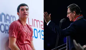 Martín Vizcarra felicita a Diego Elías por obtener medalla de oro en squash