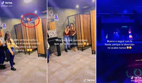 Joven se queda dormida en el baño de una discoteca y su amiga hace lo impensado para despertarla