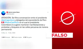 No hay evidencia de filtración de chats de Gustavo Petro en los que exhorta mantener protestas en Perú 