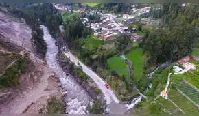 Áncash: Recuperan tramo de carretera que colapsó por crecida del río Mosna