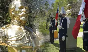 Escuela Militar de Chile devela busto de Francisco Bolognesi en reconocimiento a su heroísmo