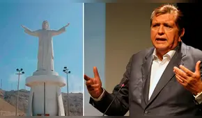 Alan García molesto por incendio en el Cristo del Pacífico