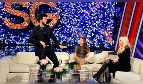 Susana Giménez sorprendida por Tini Stoessel y Sebastián Yatra en último programa de 2019