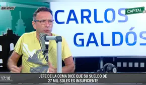 Carlos Galdós criticó a jefe de la OCMA tras decir que sueldo de 27 mil soles no le alcanzan