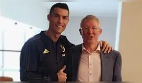 Así fue el reencuentro de Cristiano Ronaldo y Alex Ferguson en Old Trafford