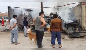 Moquegua: incendio deja en cenizas depósito de chatarra en Ilo