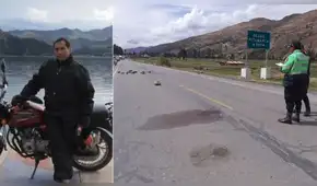 Policía fallece tras colisionar su moto contra piedras dejadas en carretera de Cusco 