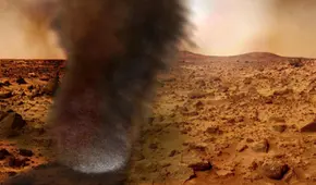 NASA capta por primera vez un remolino marciano ‘devorando’ al róver Perseverance