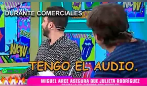 Miguel Arce reveló que tiene audio de Julieta Rodríguez que la dejaría al descubierto en juicio [VIDEO]