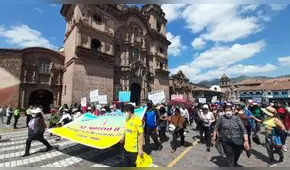 Gremios sociales del Cusco respaldan paralización contra el Ejecutivo
