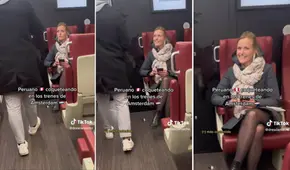 Peruano coquetea con extranjera en el tren de Ámsterdam y la reacción de ella se hace viral