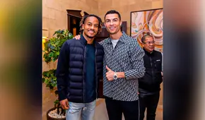 André Carrillo y Cristiano Ronaldo posaron juntos, previo al encuentro de PSG vs. Riyadh Season