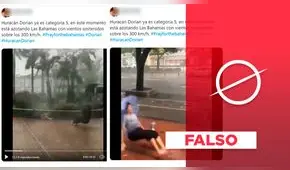 Es falso que video de gente azotada por fuertes vientos sea del huracán Dorian