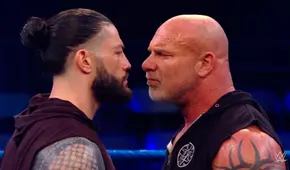 WWE SmackDown: Así fue el tenso careo entre Roman Reigns y Goldberg de cara a WrestleMania [RESUMEN]