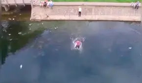 Joven realiza espectacular maniobra para salvar a un drone que caía directo al agua [VIDEO]