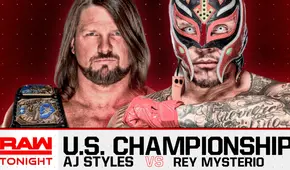 WWE RAW: Rey Mysterio venció a AJ Styles por el Campeonato de Estados Unidos