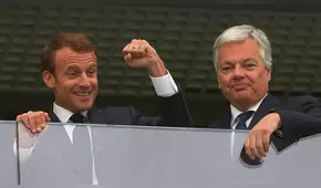 Presidente de Francia celebró triunfo de su selección ante Bélgica