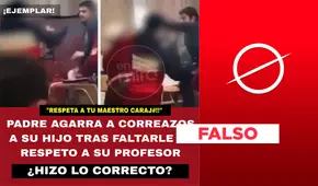 No hay registros recientes de padre pegándole a su hijo en colegio por faltar el respeto a profesor