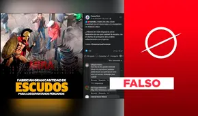 No, estas fotos no muestran a mineros en Chala, Arequipa, fabricando escudos para las protestas