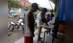 Amazonas: instalan lava manos en mercado de Bagua