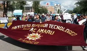 Cusco: Alumnos de institutos marchan contra la Ley del esclavo juvenil [VIDEO]
