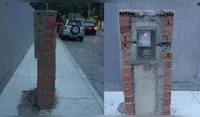 #YoDenuncio: construyen muro para medidor en medio de la vía pública