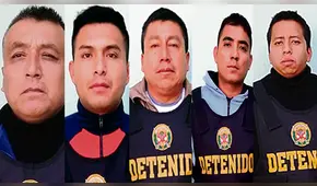 Siete policías integraban banda que extorsionaba a delincuentes