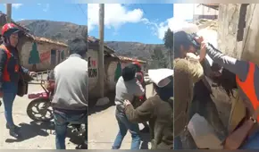 Cliente moroso golpeó a trabajadora que iba a cobrarle deuda bancaria en Huancavelica