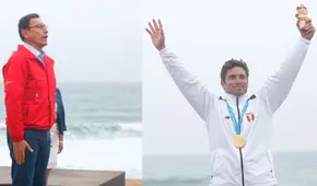 El emotivo abrazo de Piccolo Clemente y Martín Vizcarra tras medalla de oro