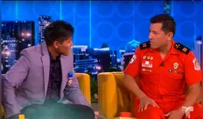 Youtube: Emotivo reencuentro de sobreviviente de tragedia de Chapecoense y bombero peruano que lo rescató