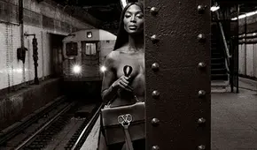 Naomi Campbell posó desnuda en el subterráneo de Nueva York [FOTOS]