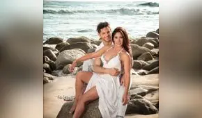 Karen Dejo lució vestido de novia